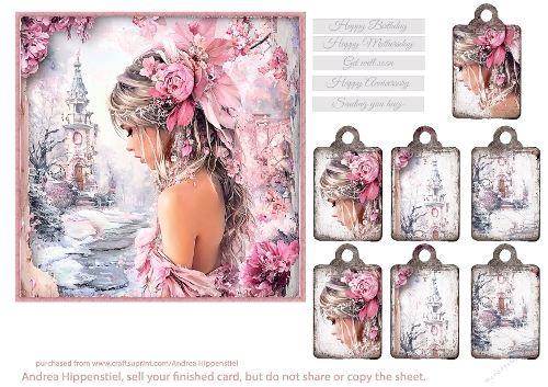 Beautiful Fantasy Lady in pink 1
