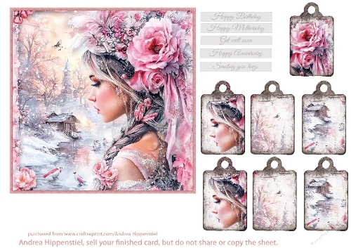 Beautiful Dreamy Lady in pink