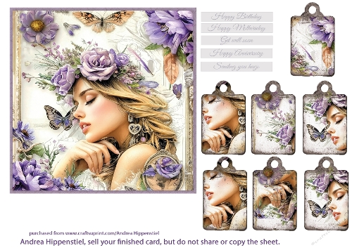 Beautiful Great Lady in Purple