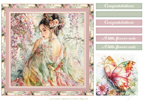 Beautiful Chinese Lady in pastell tones