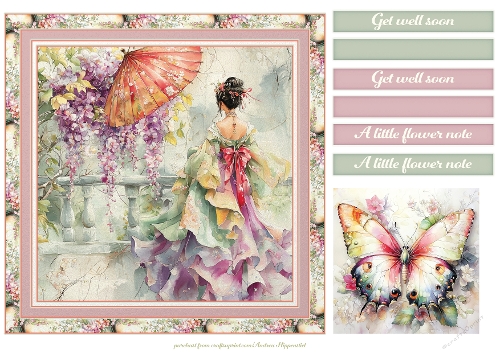 Beautiful Chinese Lady in pastell tones