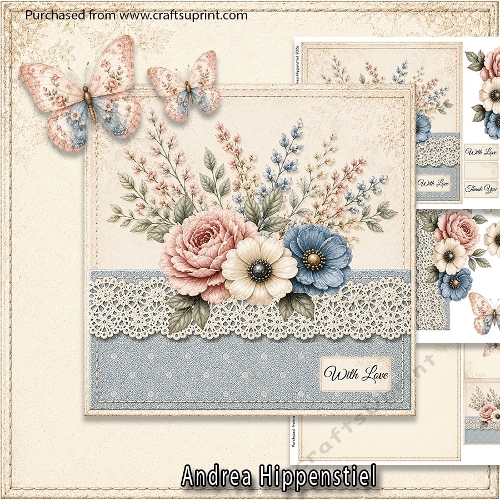 Vintage Lace & Garden Blooms – 1