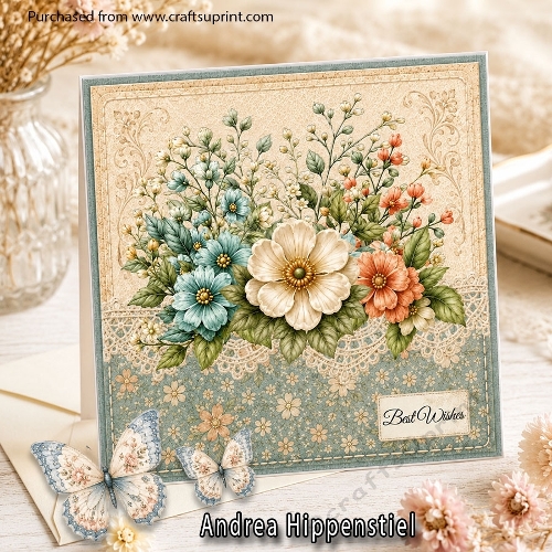 Vintage Lace & Garden Blooms – 6