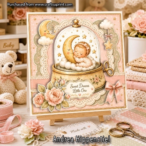 Music Globe baby girl soft pink