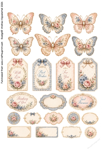 Beautiful Butterflies and Tags 1