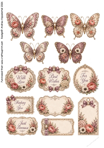 Beautiful Butterflies and Tags 2
