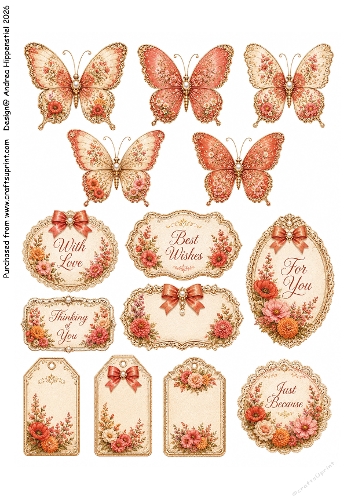 Beautiful Butterflies and Tags 4