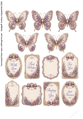 Beautiful Butterflies and Tags 5