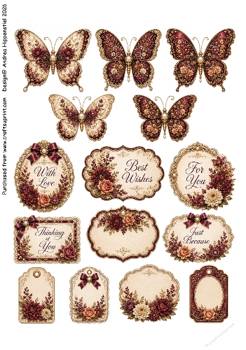 Beautiful Butterflies and Tags 6