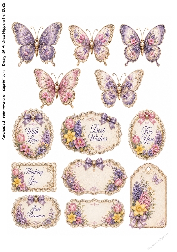 Beautiful Butterflies and Tags 7