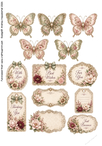 Beautiful Butterflies and Tags 8