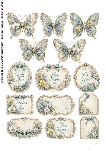 Beautiful Butterflies and Tags 9