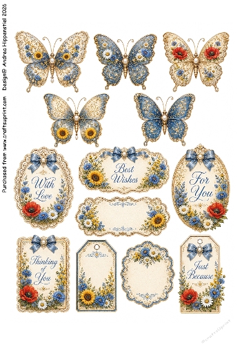Beautiful Butterflies and Tags 10