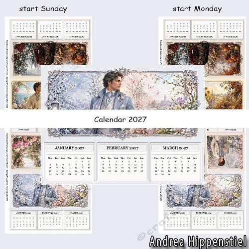 Calendar 2027 Gentleman