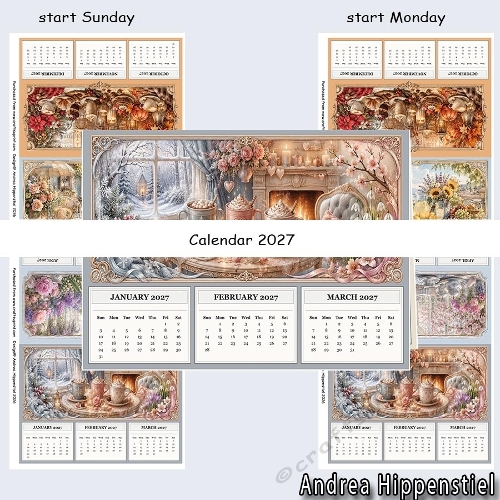 Calendar 2027 Cozy Home