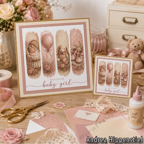 **Brushstroke** New Baby Girl 1