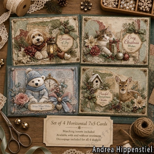 Cozy Christmas Companions – 4-Card Collection