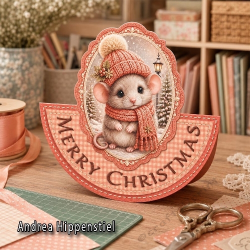 Rocker Card cute Mouse