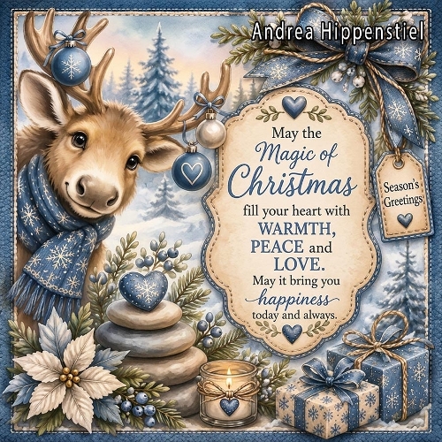 **Christmas Moose** blue