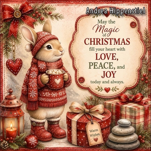 ** Christmas Bunny ** red