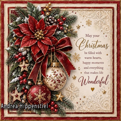 ** Nostalgie Christmas ** dark red