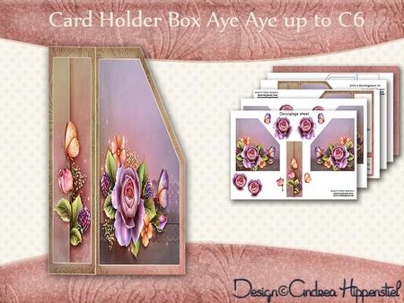 Card Holder Box English Rose