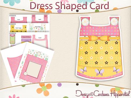 Dress Shaped Card Dotts