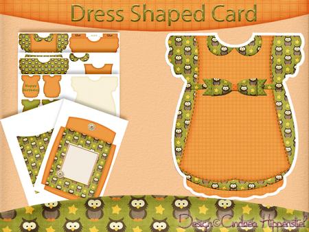 Dress Shaped Card Owl