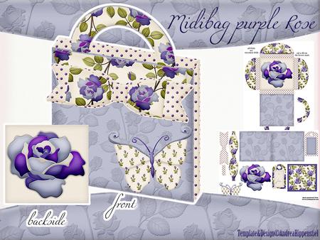 Midi Handbag Purple Rose