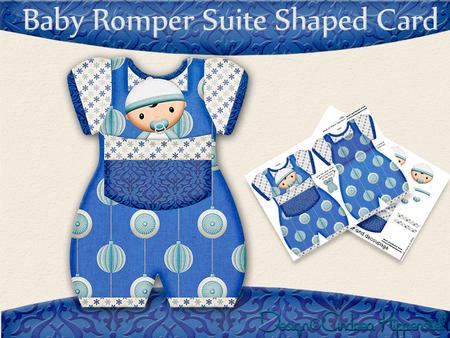 Baby Romper Shaped Card Baby Boy