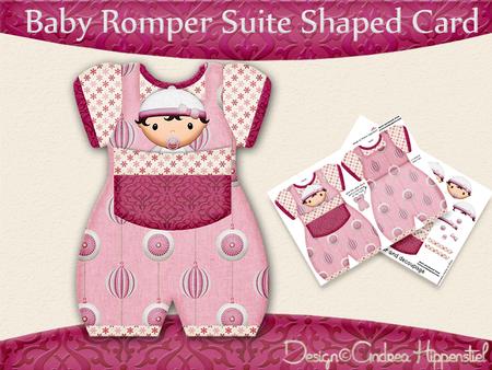Baby Romper Shaped Card Baby Girl
