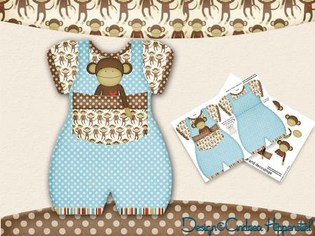 Baby Romper Shaped Card Buddy