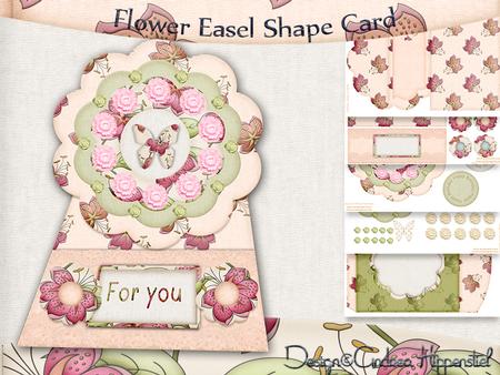 3D Flower Easel Card with Envelope Hawaii