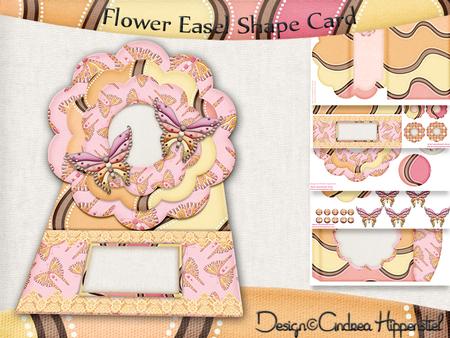 3D Flower Easel Card with Envelope Pink Butterflies