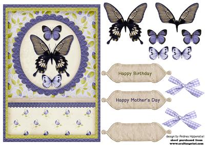 Card Topper Butterflies