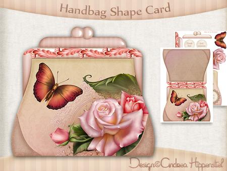 Handbag Shape Card Peach