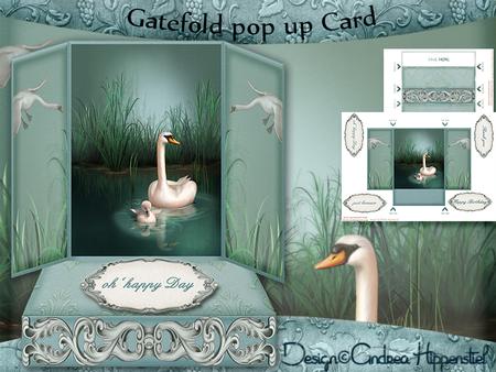 Gatefold Pop Up Swan