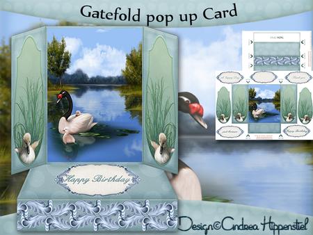 Gatefold Pop Up Swan 2