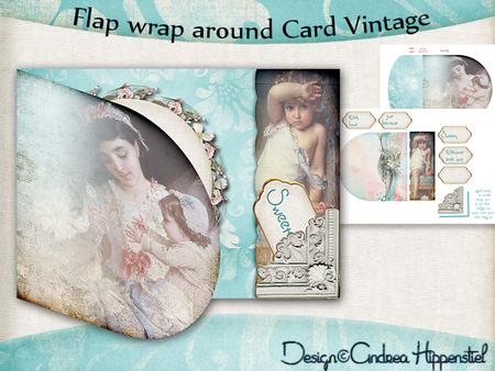 Flap Wrap Around Card Vintage Boy