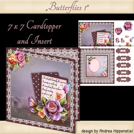 Card Topper with Insert Butterflies 1
