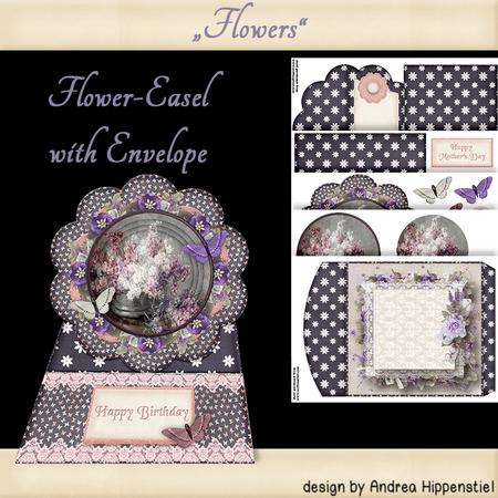 Flower Shape Easel Card Flowers