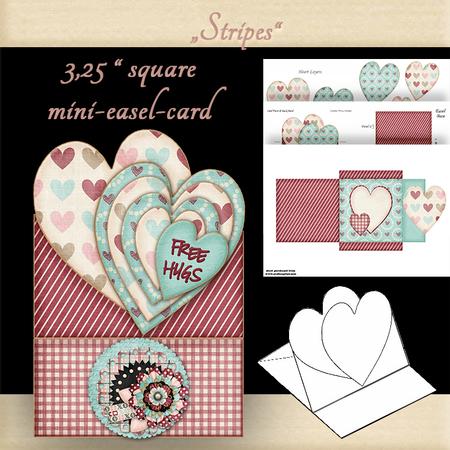Mini Easel Card Stripes