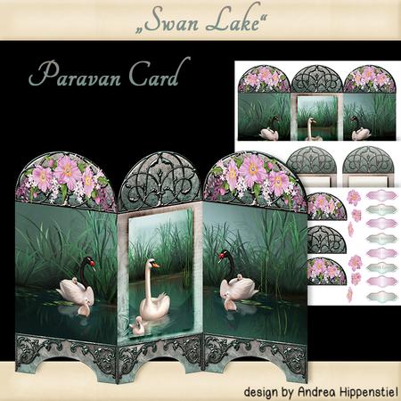 Paravan Card Swan Lake