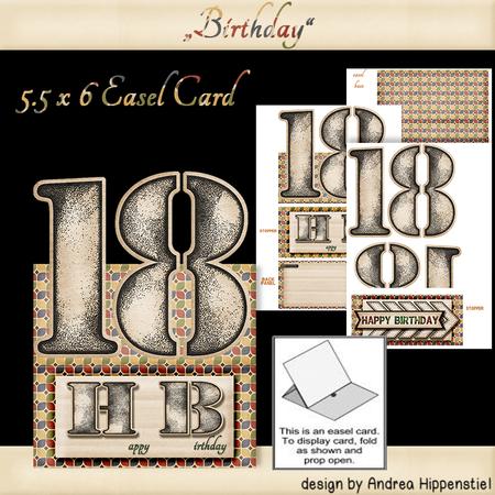Birthday Easel 18