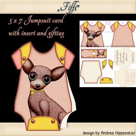 Baby Jumpsuit Shape Card Fiffi