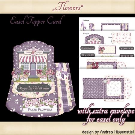 Easel Topper Card Flowers