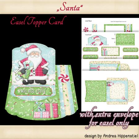 Easel Topper Card Santa