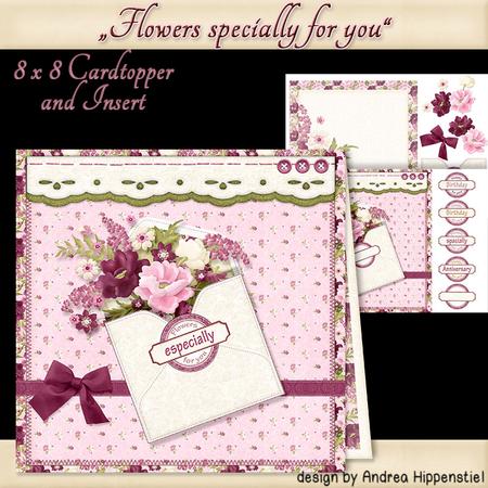 Topper Card with Insert Flowers for You