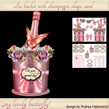 Shape Card Icebucket Butterfly