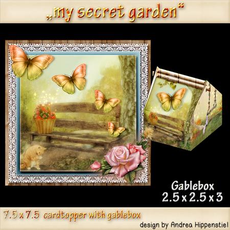 Gablebox and Card Topper My Secret Garden